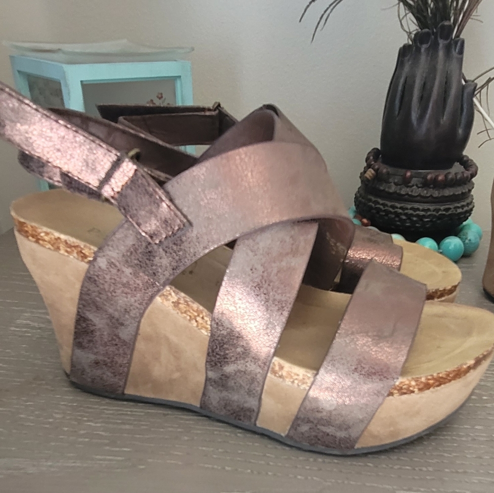 Size 7.5 Pierre Dumas Summer Wedges